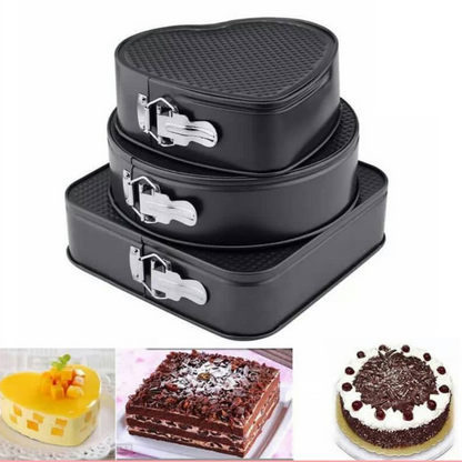 Pack de 3 Moldes Para Pasteles Desmontables