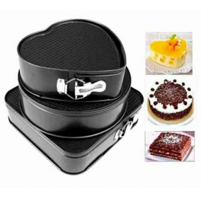 Pack de 3 Moldes Para Pasteles Desmontables